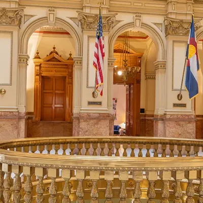 Inside of the Colorado Capitol building.